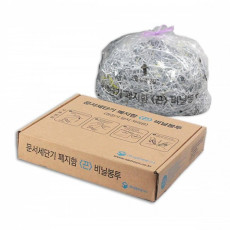 문서세단기 폐지함 끈 비닐봉투 소형 20L용 650x550mm 80매 10매x8롤