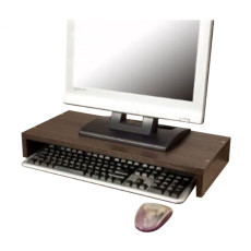 1단 모니터 받침대 월넛