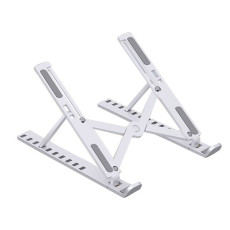 bob H3 휴대용 접이식 7단 노트북 거치대 쿨러 홀더 (화이트)