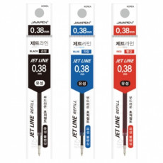 자바 제트라인 볼펜 리필심 0.38mm 리필볼펜심 (흑색)