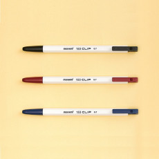 153클립 볼펜 0.7mm 필기감 단색 (청색)